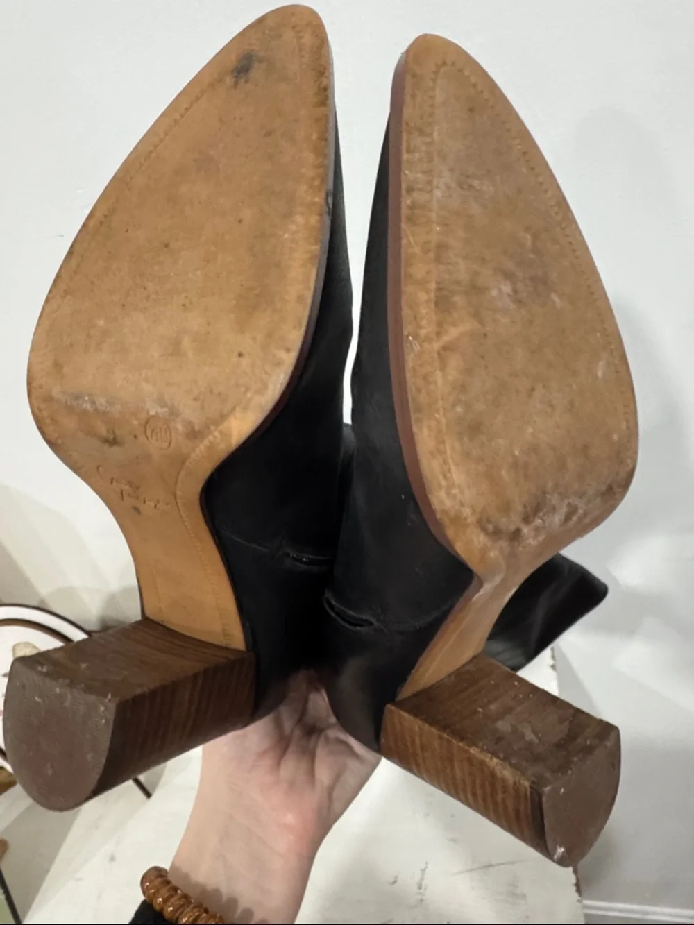 Crown Vintage Black Over-the-Knee Leather Boots